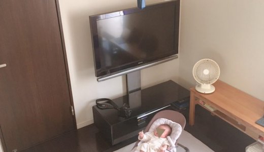 【赤ちゃんとモビール】眺めながらにっこりする時間が増えた。